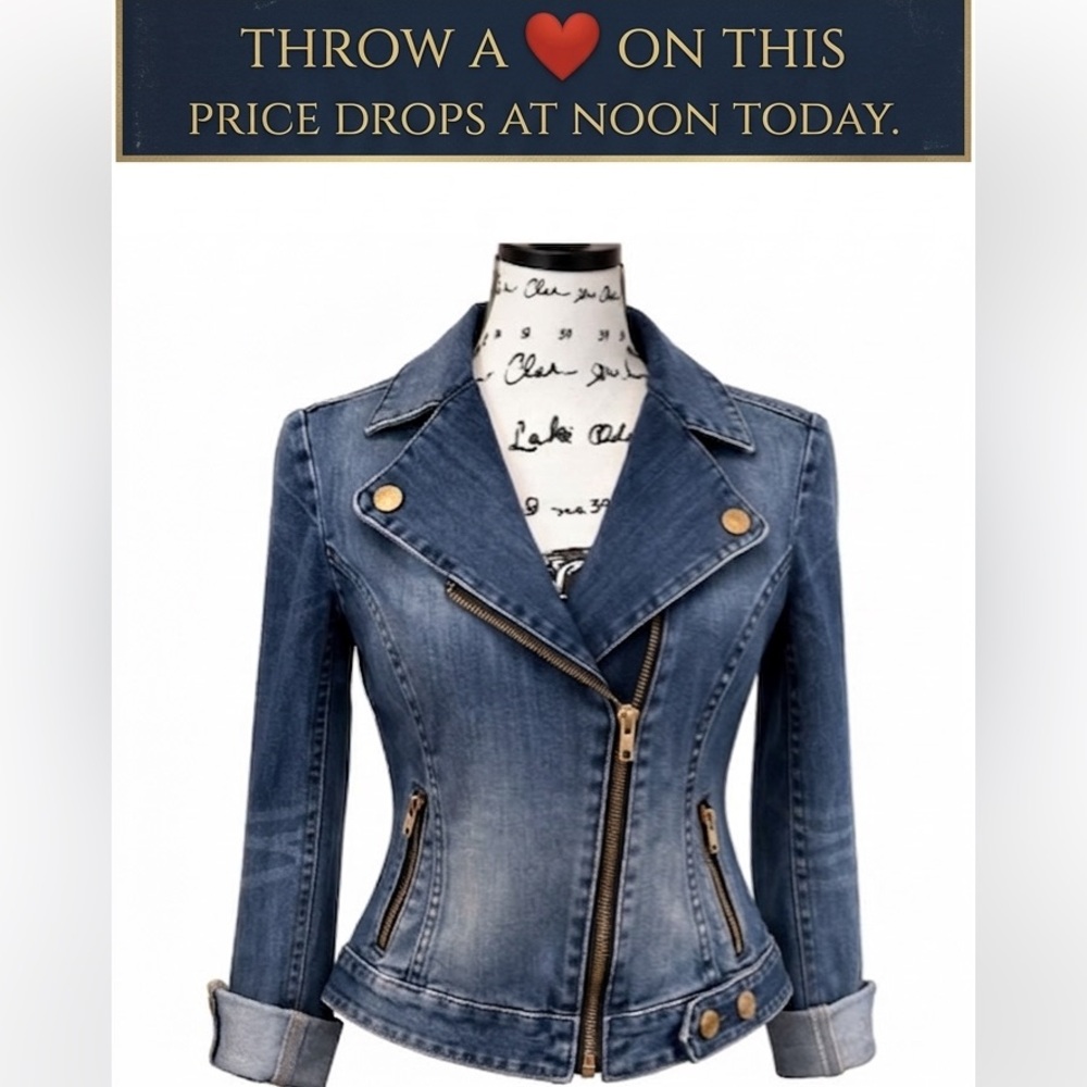 NWT-MISS ME DENIM JACKET. SIZE 6 . LABEL SAYS LARGE - Picture 12 of 12